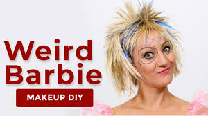 weird barbie hair and makeup tutorial