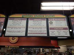 golden corral buffet grill menu