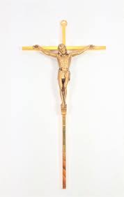 Brass Gold Cross Wall Hanging With The