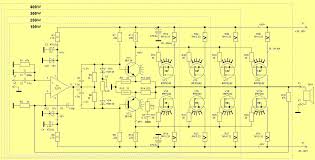 The power supply is needed in this amplifier circuit is between 45 vdc to 55vdc with. Irfp240 Irfp9240 Mosfet 400w Amplifier Circuit Electronics Projects Circuits