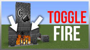 redstone tutorial togglable fireplace