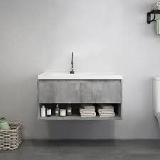 modern 24 gray floating bathroom