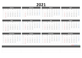 Monthly & weekly printable calendars for 2021 — ready to download. 12 Month Calendar Printable 2021 6 Templates