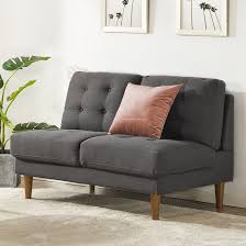 Enjoy the contemporary styling of the poly and bark infina 3 piece modular chaise armless sectional sofa.this modular sofa includes an armless loveseat, chair, and chaise that can be connected to make one piece or kept apart depending. Mellow 48 8 Armless Loveseat Reviews Wayfair