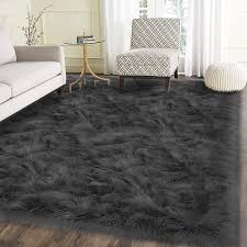 latepis 6x8 sheepskin rug dark grey