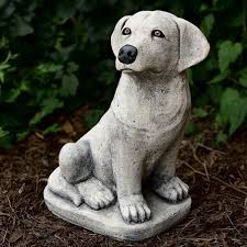 Stone Labrador Retriever Statue Dog