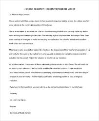 Sample Teacher Letter Of Recommendation 8 Examples In Pdf