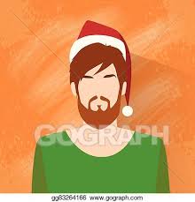 In a few seconds you will have your photo decorated in a very nice way with our christmas editor totally free. Vector Art Profile Icon Male New Year Christmas Holiday Red Santa Hat Avatar Clipart Drawing Gg83264166 Gograph
