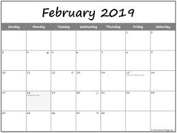 February 2019 Calendar Moon Phases