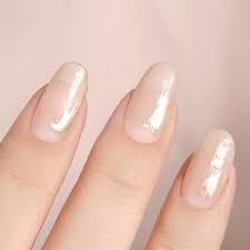 foil nails look with chrome brushing