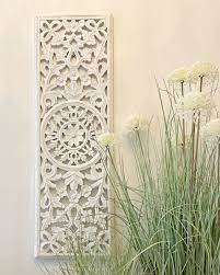 Tall Rectangle Wall Art White 93 X 30cm