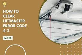 how to clear liftmaster error code 4 2