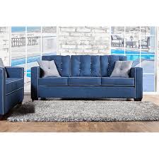 Ravel I Contemporary Blue Fabric Sofa