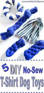 5 diffe diy no sew t shirt dog toys