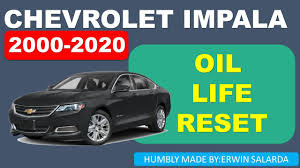 chevrolet impala oil life reset 2000