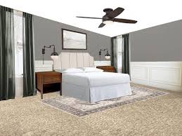 rug placement in a bedroom