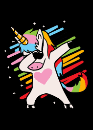 dabbing unicorn dab poster by giovanni