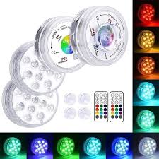 4 Packs Waterproof Underwater Lights Swimming Pool And Party Decoration Submersible Led Lights With Remote Control Hot Tub Efx Led Light For Aquarium Vase Bath Lights With 16 Colors Pond Light Lighting Outdoor