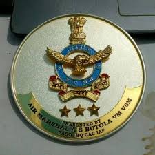 golden indian air force army medal