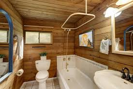 perfect bathroom for your log cabin