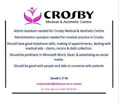 Admin Assistant Wanted At Crosby Medical Centre