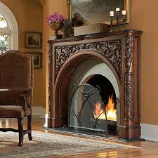 Arched Mahogany Fireplace Surround