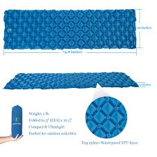 F J Outdoors Camping Sleeping Pads Foldable Ultralight Air Sleeping Pad For Backpacking Hiking Durable Inflatable Insulated Sleeping Mat Mattress
