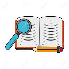 Pencil With Magnifying Glass And Academic Book Over White Background,  Vector Illustration Royalty Free SVG, Cliparts, Vectors, and Stock  Illustration. Image 134436025.