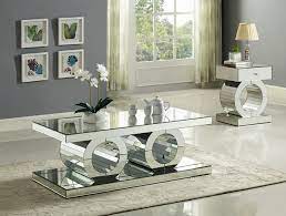 You'll receive email and feed alerts when new items arrive. Valentino Geometric Occasional Table Set W Mirror Accents Crystal Acrylics