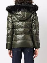 Faux Fur Hood Padded Jacket Farfetch