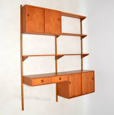 Danish Wall Unit Bookcase Cabinet Desk
