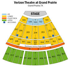 Verizon Theater Grand Prairie Texas Seating Chart Www