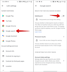 how to turn on off safesearch on google