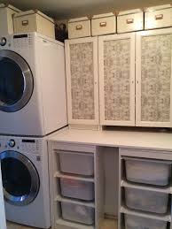 This gives the area a much neater feeling and can help dampen the noise of the. The Perfect Laundry For Small Spaces Stacked Washer Dryer Counter For Folding Top And Bottom Storage From Ikea Laundry Closet Ikea Laundry Room
