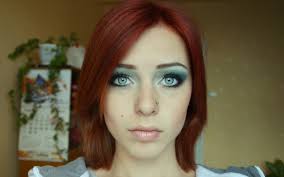 long hair blue eyes makeup