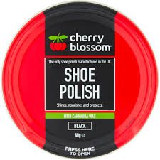 cherry blossom black shoe polish with