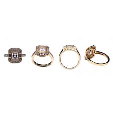 Gold Collection Vintage Style Cubin Zirconia Stone Set Ladies Dress Ring Size P