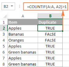 how to identify duplicates in excel