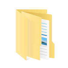 folder with computer file icon isolated