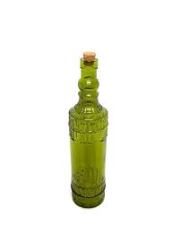 Vintage Green Glass Bottle With Cork