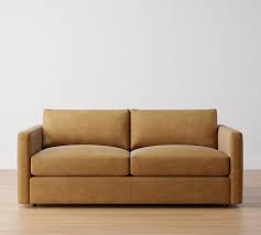 slim arm leather sleeper sofa