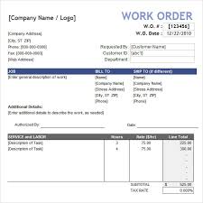 Work Order Sample Doc Construction Work Order Format Doc Endore