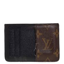 Louis vuitton damier card holder men women wallet canvas brown. Louis Vuitton Monogram Macassar Canvas Neo Porte Cartes Card Holder Louis Vuitton Tlc
