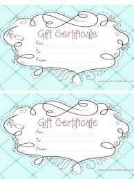 Free Gift Certificate Creator Make Your Own Printable