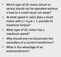 solved which type of dc motor shunt or