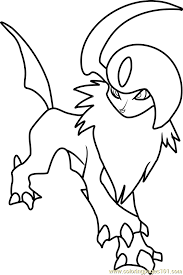 Search through 52518 colorings, dot to dots, tutorials and silhouettes. Absol Pokemon Coloring Page For Kids Free Pokemon Printable Coloring Pages Online For Kids Coloringpages101 Com Coloring Pages For Kids