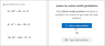 Math Solver Tool In Microsoft Edge
