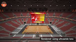 3d model basketball arena v2 interior