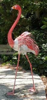 Bronze Garden Flamingo Yard Statue Art