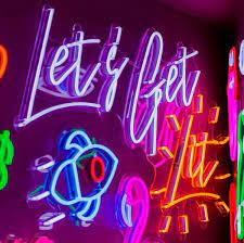 Let S Get Lit Neon Wall Art Feel Good